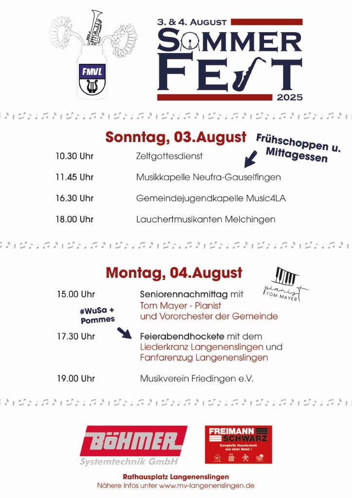 Flyer mit Sponsoren